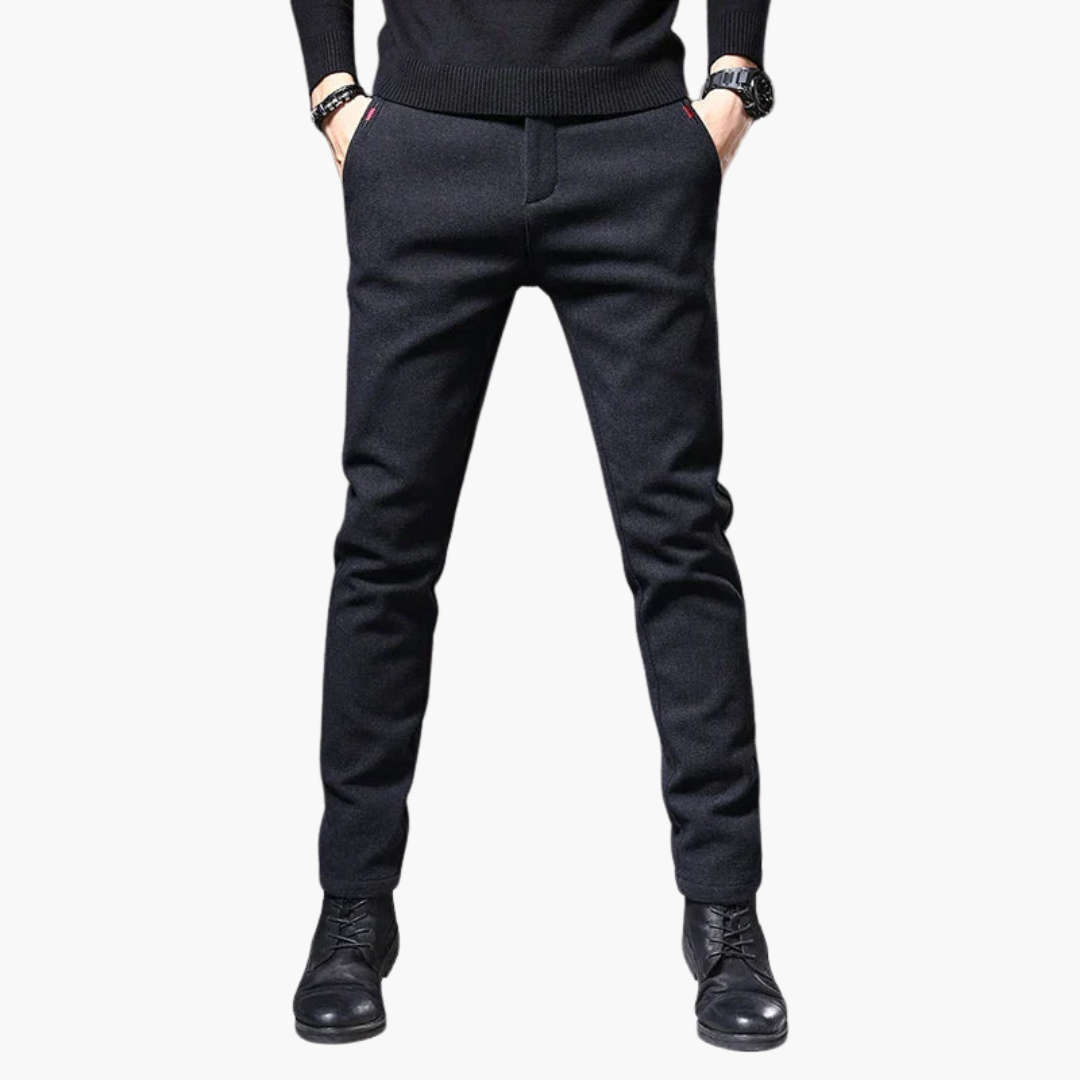 Prescott men's smart slim fit pants in Blue, view 6