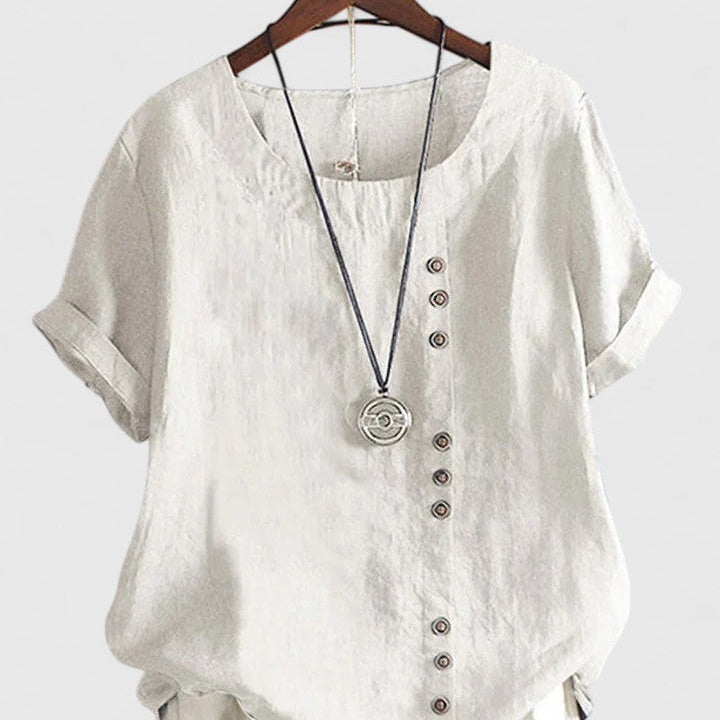 Brooke - Comfortable Short Sleeve Blouse