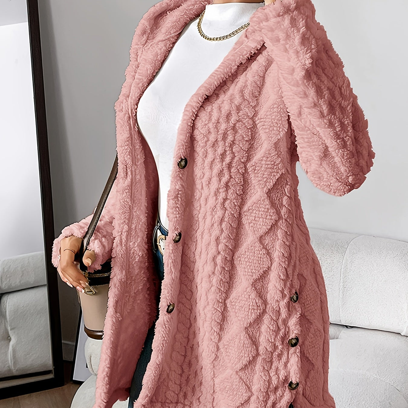 Sara - Fleece Hooded Coat