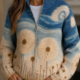 Bridget | Sunflower Meadow Zip-Up Cardigan