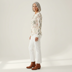Hazel fall forest waffle knit sweater, view 4