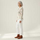 Hazel fall forest waffle knit sweater, view 4