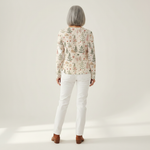 Hazel fall forest waffle knit sweater, view 5