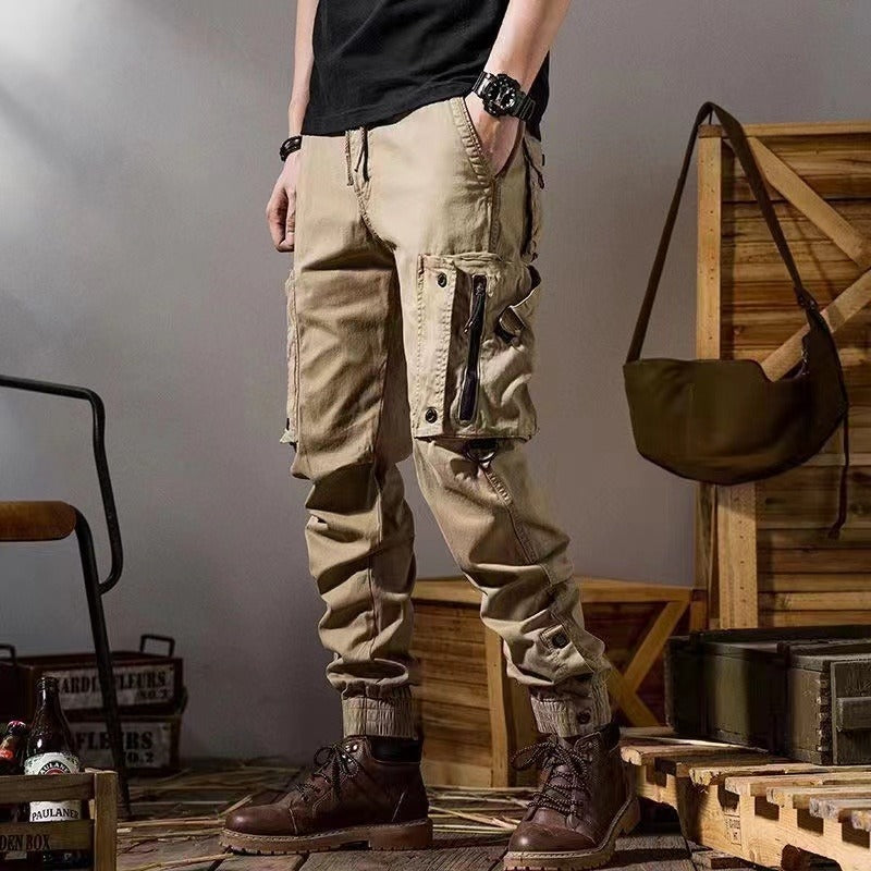Maxwell men's ripstop outdoor cargo pants in Khaki, front view
