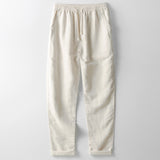 Ralph men's washed cotton drawstring pants in Khaki, view 2