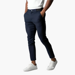 Sterling men's slim fit chino pants in Navy Blue, view 3