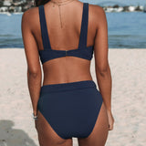 Victoria | High-Waisted Solid Swimsuit