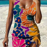 Aurora | Floral Print Tummy Control Tankini with Shorts