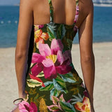 Aurora | Floral Print Tummy Control Tankini with Shorts