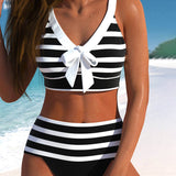 Molly | High-Waisted Striped Bikini
