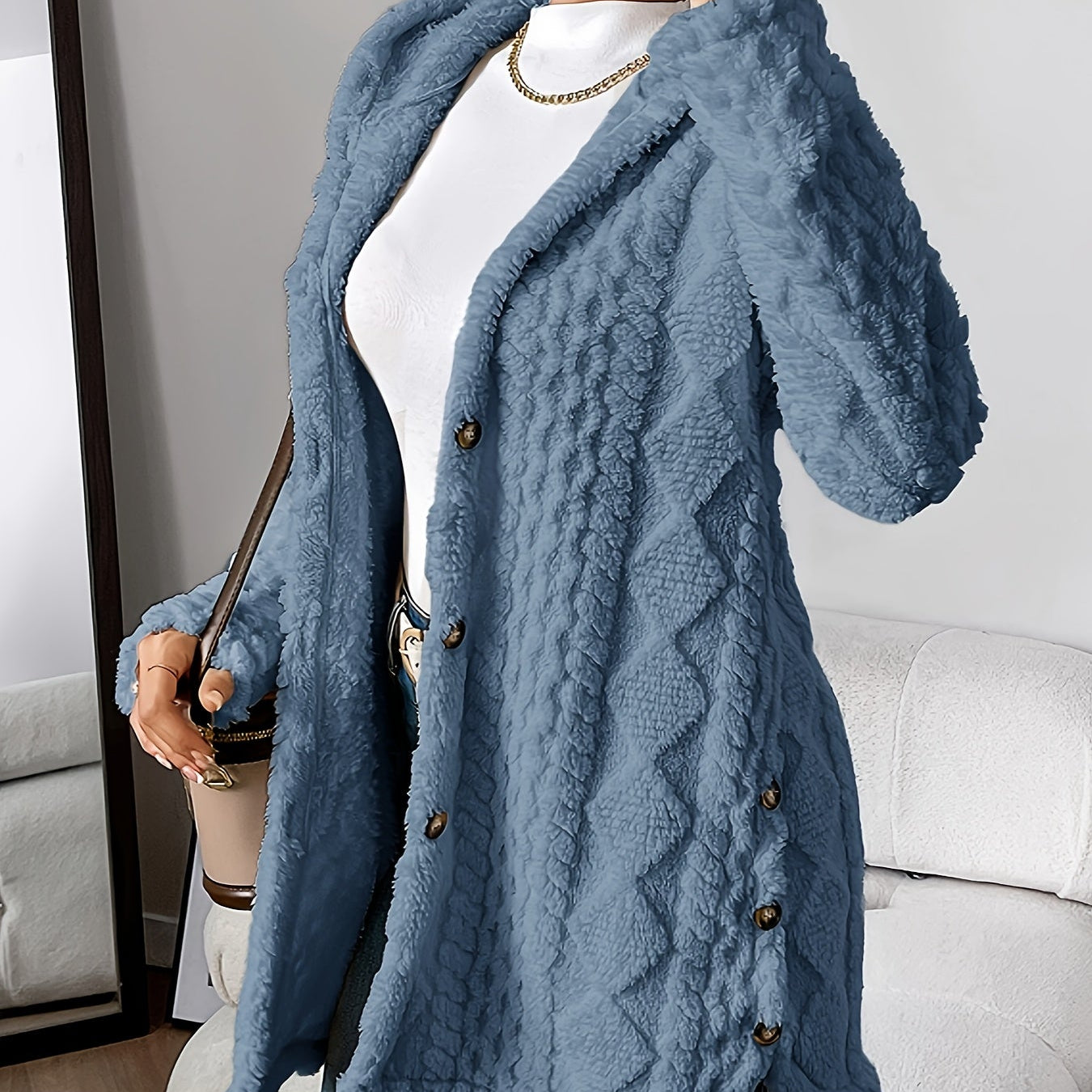 Sara - Fleece Hooded Coat