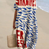 Catalina - Dress with Sardine Pattern