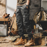 Maxwell men's ripstop outdoor cargo pants in Gray, view 3