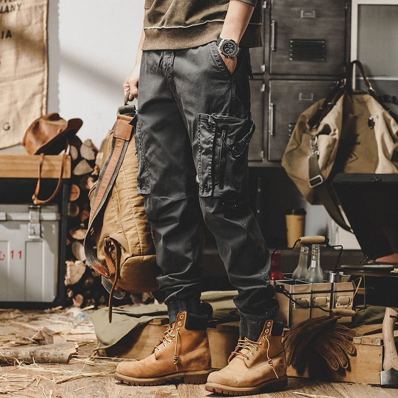 Maxwell men's ripstop outdoor cargo pants in Gray, view 3
