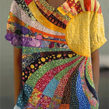 Ellie - Sunburst Patchwork Blouse