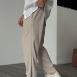 Ambrose men's relaxed pleated texture pants, view 6