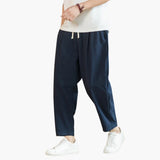 Lance men's loose tapered pants in Navy, view 9
