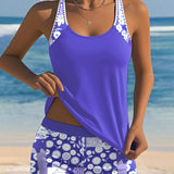 Leslie | Tank Top Swimsuit with Printed Boxer Shorts