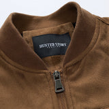 James | Suede Bomber Jacket with Padded Lining