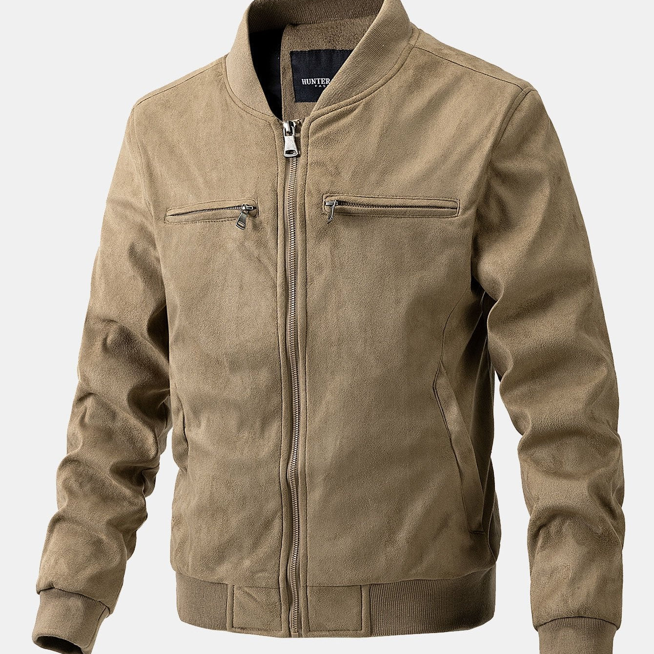James | Suede Bomber Jacket with Padded Lining
