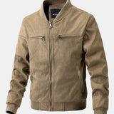 James | Suede Bomber Jacket with Padded Lining