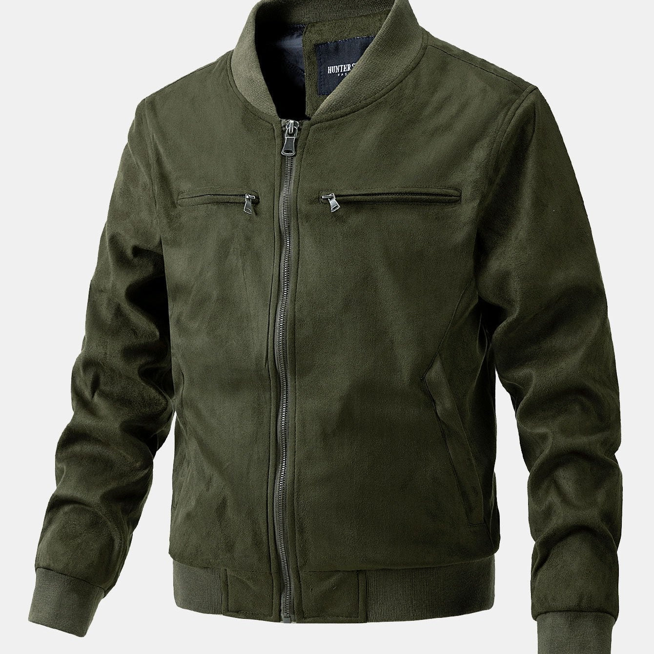 James | Suede Bomber Jacket with Padded Lining