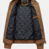 James | Suede Bomber Jacket with Padded Lining