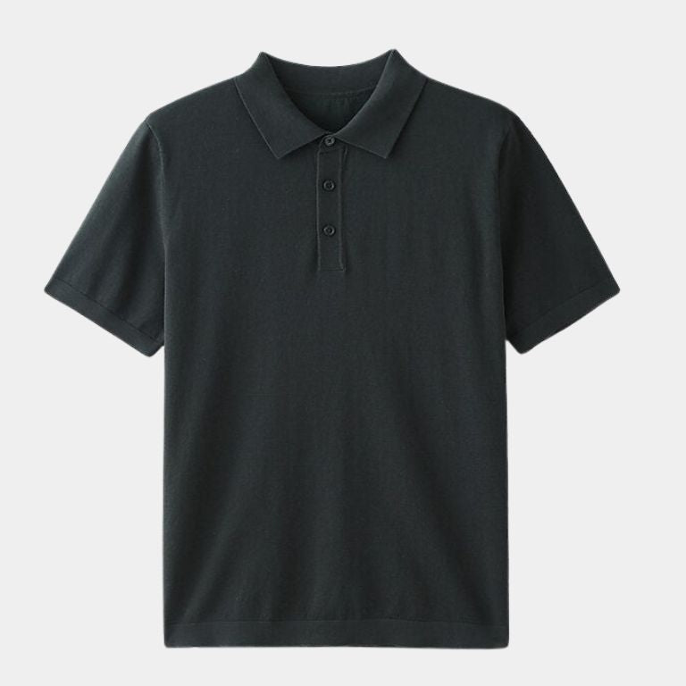 Brandon | Classic Short Sleeve Polo with Button Placket