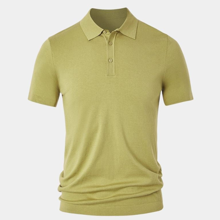 Brandon | Classic Short Sleeve Polo with Button Placket