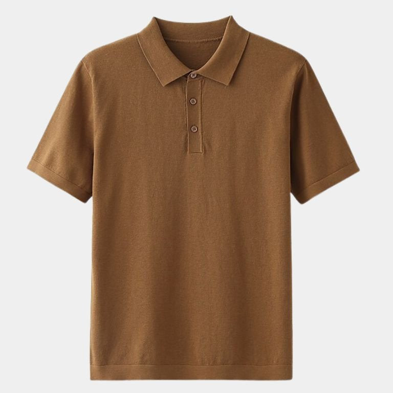 Brandon | Classic Short Sleeve Polo with Button Placket