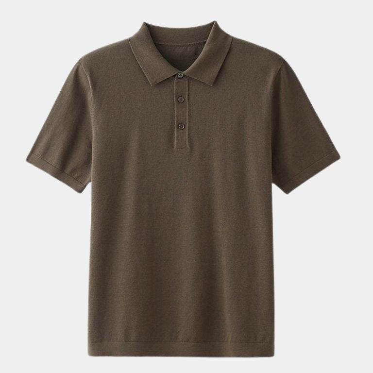 Brandon | Classic Short Sleeve Polo with Button Placket