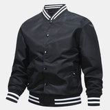 Hudson | Ribbed Trim Baseball Jacket
