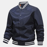 Hudson | Ribbed Trim Baseball Jacket