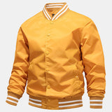 Hudson | Ribbed Trim Baseball Jacket