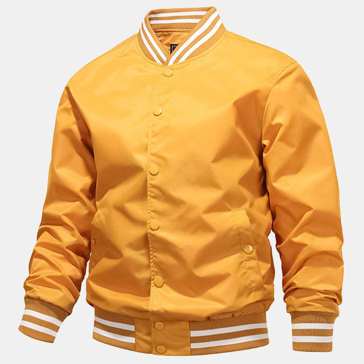 Hudson | Ribbed Trim Baseball Jacket