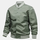Hudson | Ribbed Trim Baseball Jacket