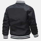 Hudson | Ribbed Trim Baseball Jacket