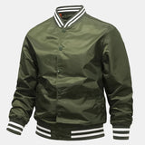 Hudson | Ribbed Trim Baseball Jacket
