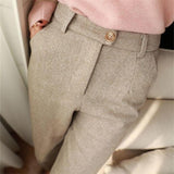 Clay men's herringbone pleated tapered pants in Beige, view 2