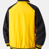Jensen | Stand Collar Baseball Jacket with Contrast Embroidery