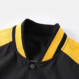 Jensen | Stand Collar Baseball Jacket with Contrast Embroidery