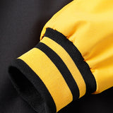 Jensen | Stand Collar Baseball Jacket with Contrast Embroidery