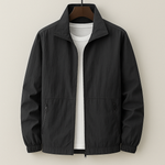 Reed men's lightweight stand collar jacket in Black, view 5