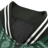 Ellis | Paisley Print Baseball Jacket with Stand Collar