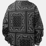 Ellis | Paisley Print Baseball Jacket with Stand Collar