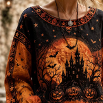 Brielle Haunted Castle Blouse, detail view