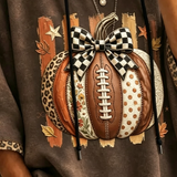 Jessica | Halloween Casual Pumpkin Pattern Hoodie Half Sleeve Hoodie