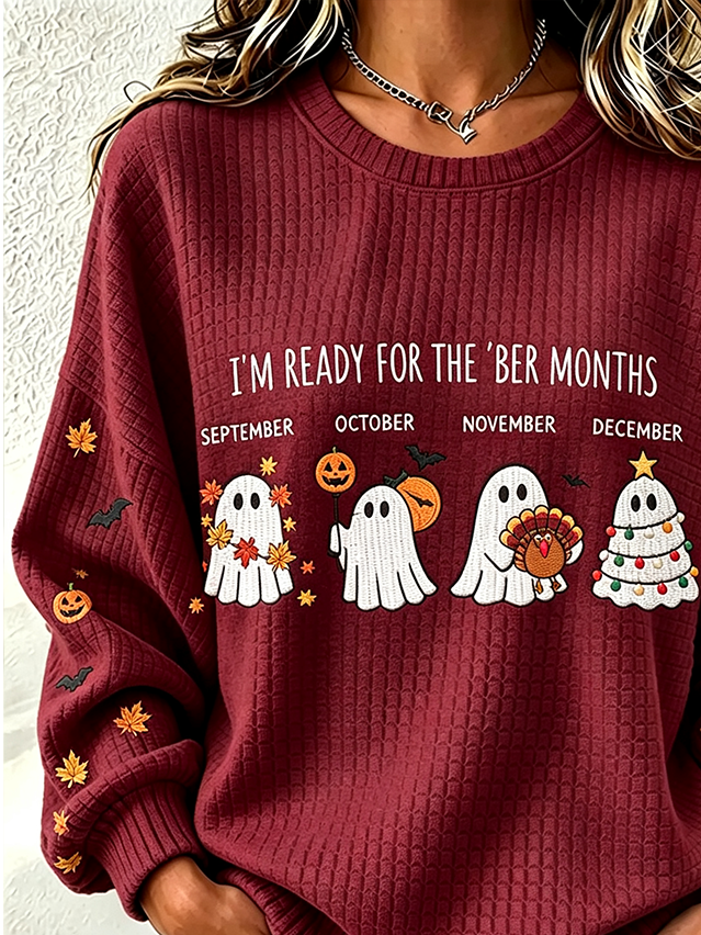 Michelle Holiday Ghost Sweatshirt, detail view
