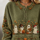 Lorraine | Halloween-Inspired Round Neck Long Sleeve Sweatshirt
