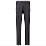 Marty men's windowpane check suit pants in Gray, view 7